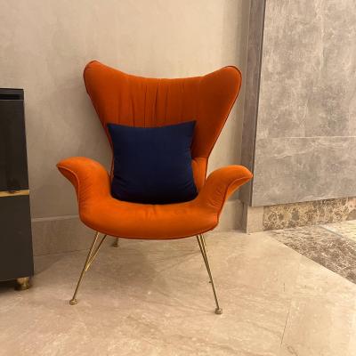 Single chair with artistic design 🎨🧡