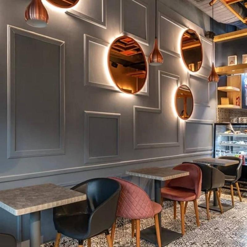 Indoor seating set for a cafe