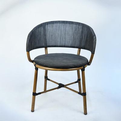 Wood & Black bar chair