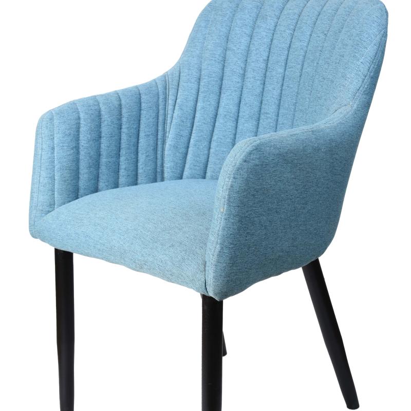 كرسي طعام مبطن بتصميم مخطط