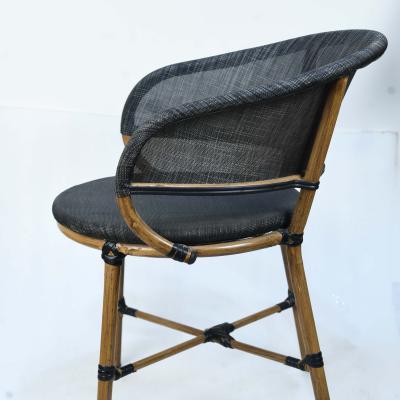 Wood & Black bar chair