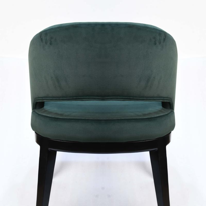 Velvet chair with gold metal frame