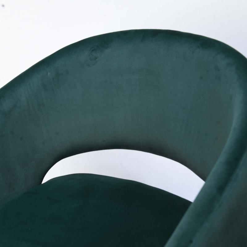 Velvet chair with gold metal frame