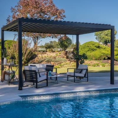 Waterproof aluminum pergola with retractable roof ☀️🌧️