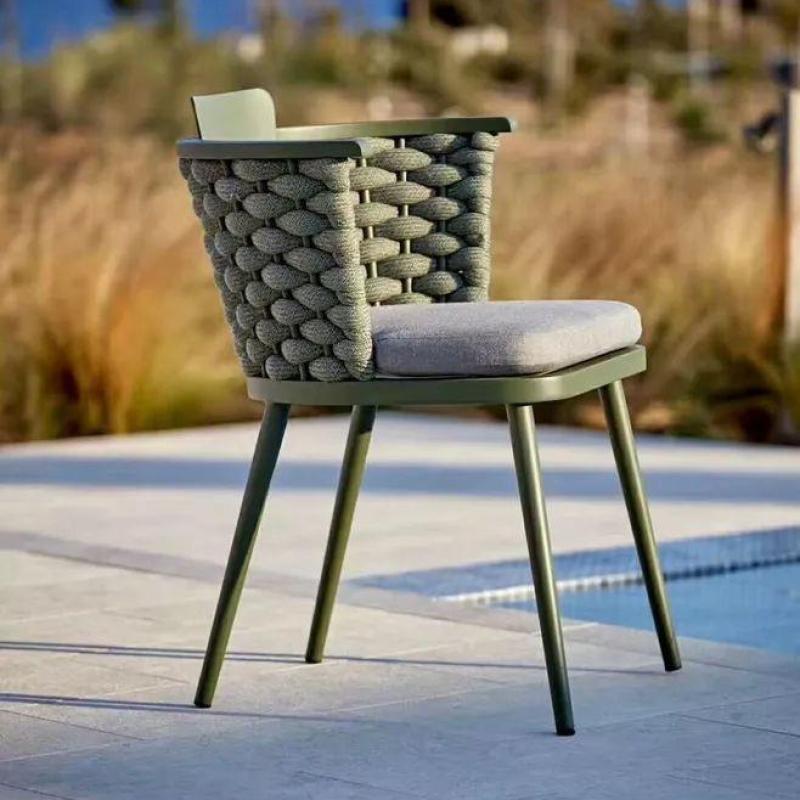 Coasta Weave Outdoor Chair – Rust-Proof Aluminum Frame and Hand-Woven Ropes