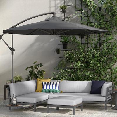 Modern outdoor corner set with umbrella