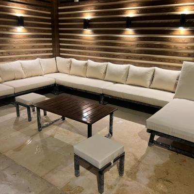 Luxury design outdoor wooden corner set 🪵🛋️